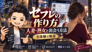 セフレの作り方｜人妻・熟女と出会える方法を体験談つきで解説