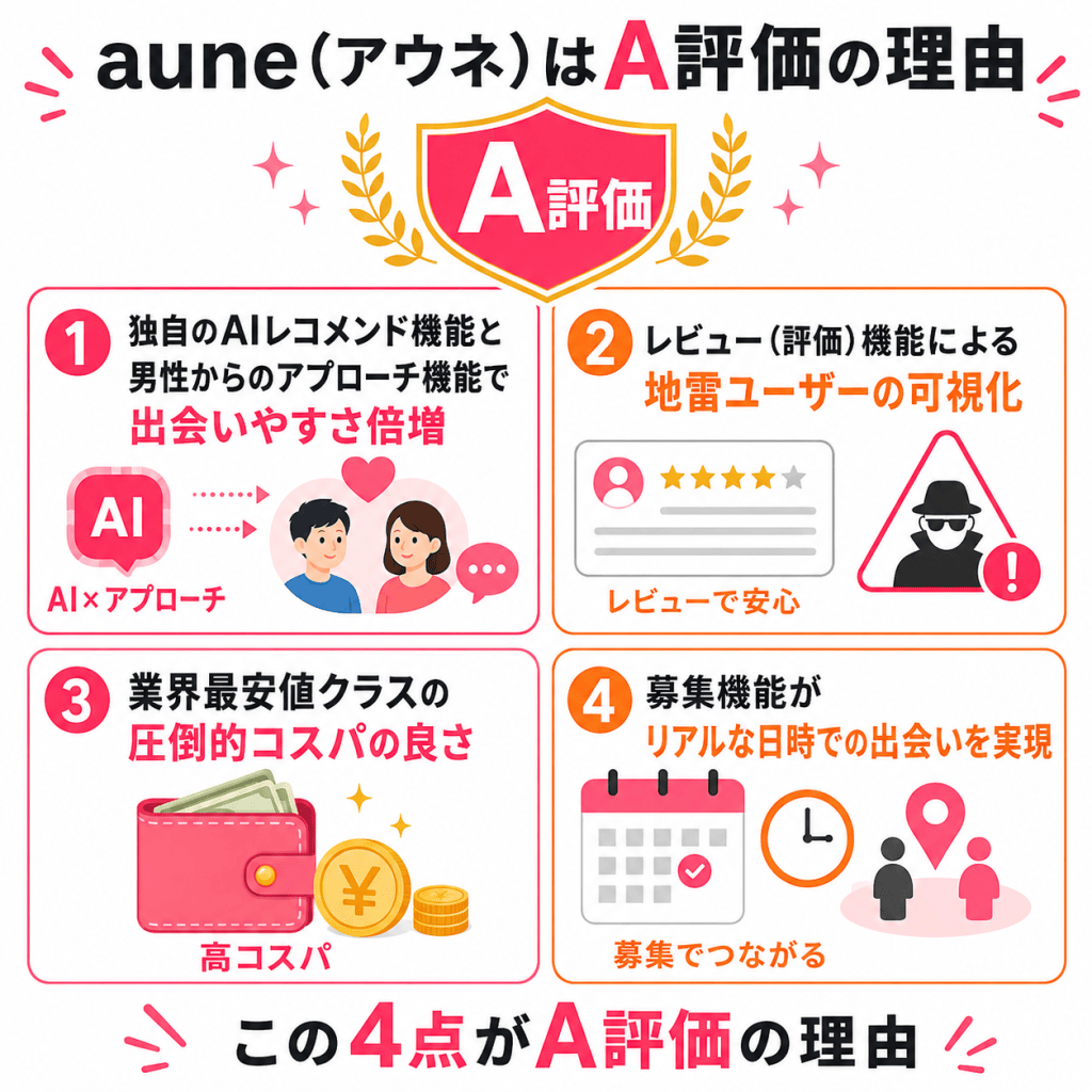 アウネはA評価
